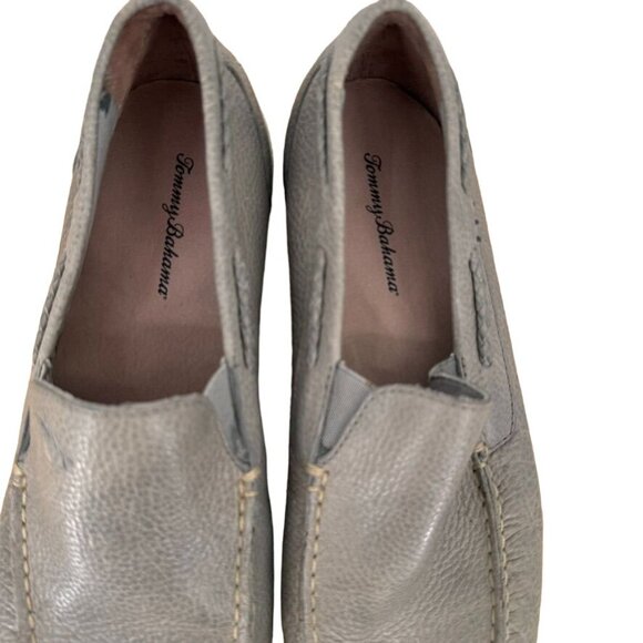 Tommy Bahama mens Thackary Leather Loafers Size 8.5 Gray - Picture 4 of 16